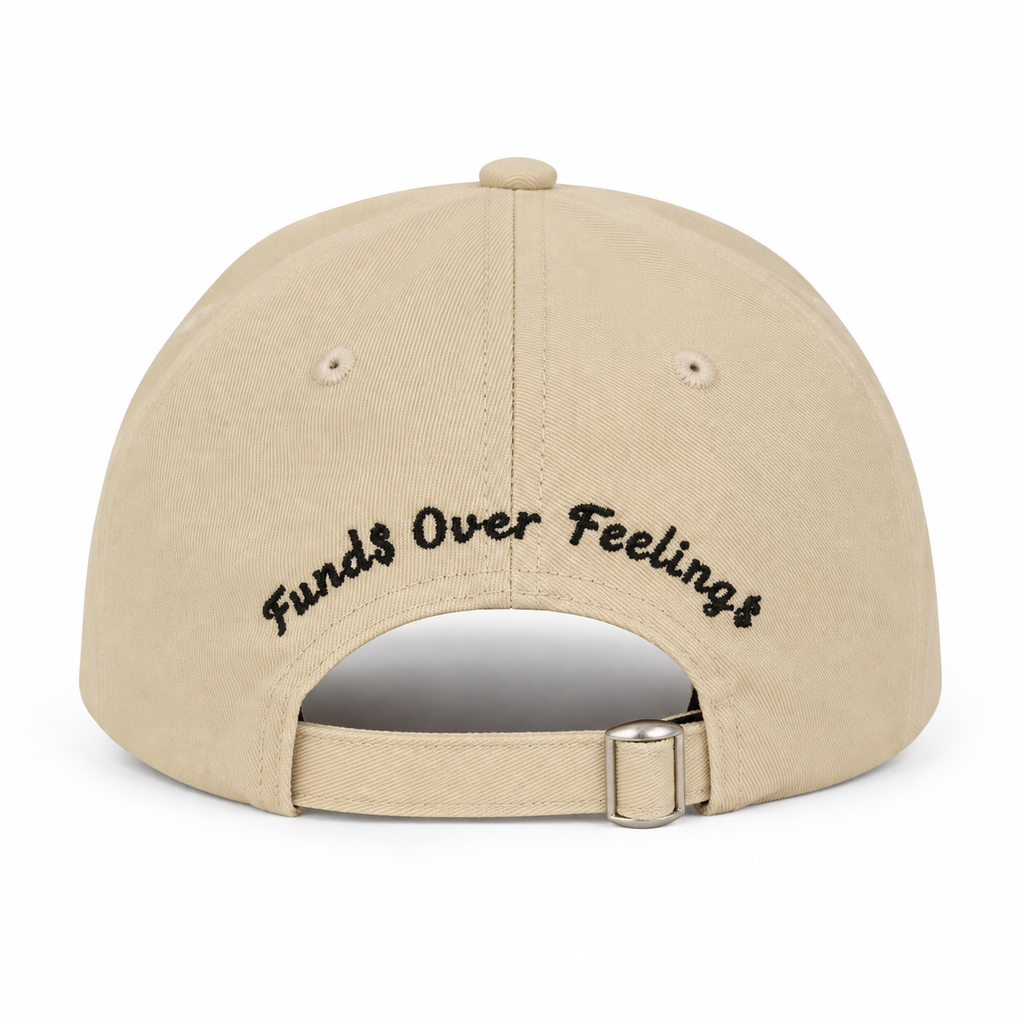 💸 Funds Over Feelings Embroidered Dad Hat | Premium Streetwear Cap ❤️‍🔥