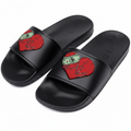 Funds Over Feeling$ Black Slides – Broken Heart Money Graphic Sandals ❤️💵