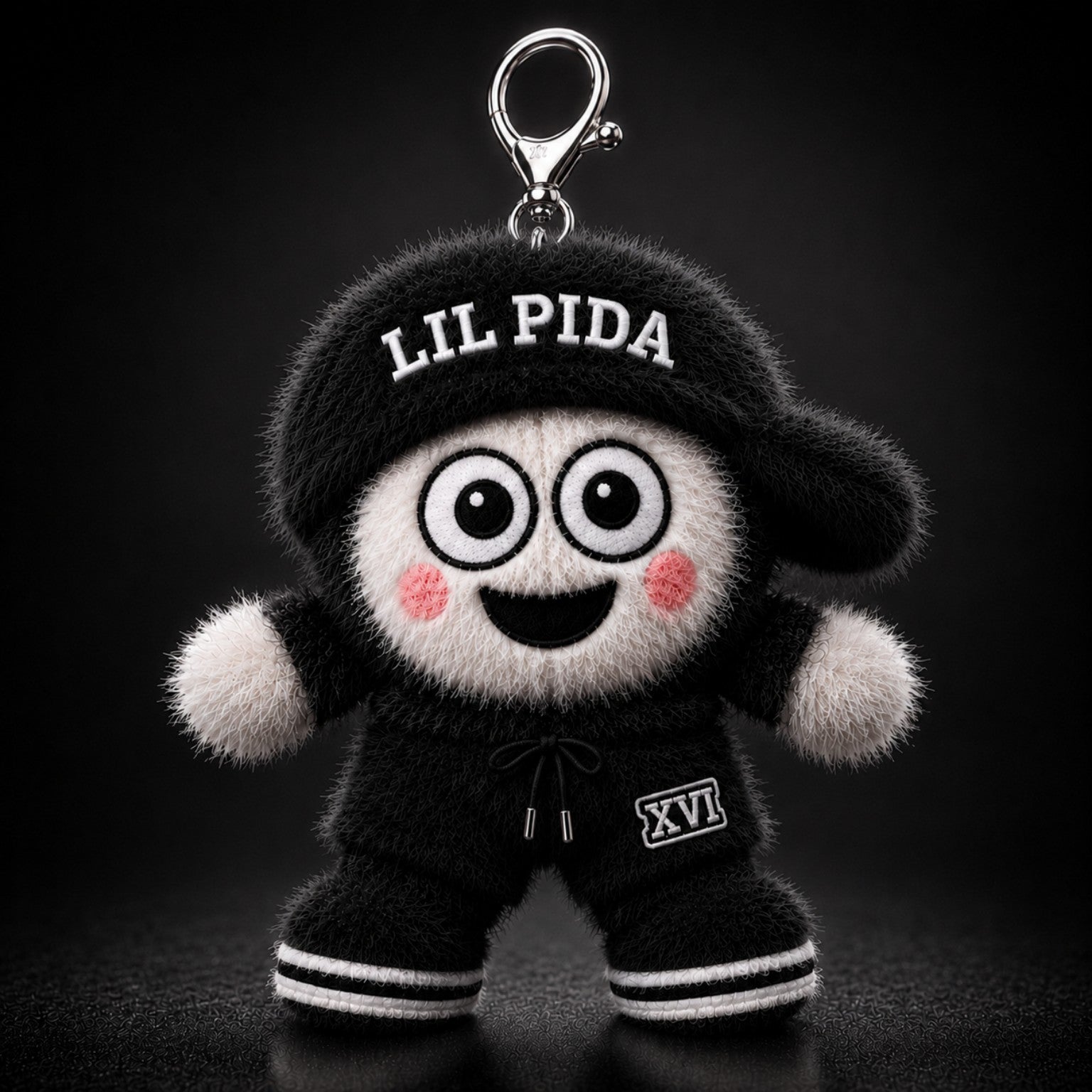 Lil Pida Plush Keychain Collection 🔑✨ | Red, Pink, Baby Blue & Black