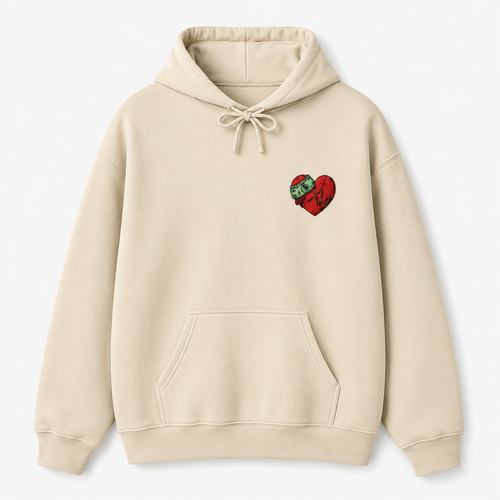 Funds Over Feelings 360 GSM Premium Cotton Hoodie ❤️💵