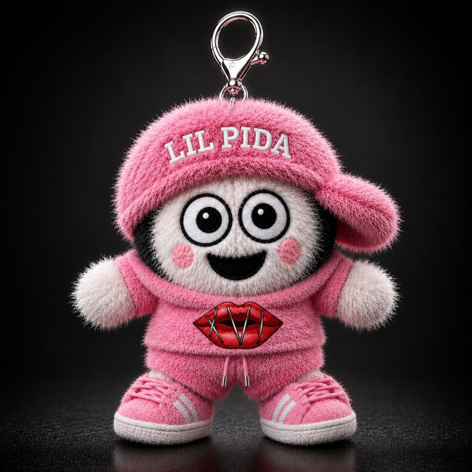 Lil Pida Plush Keychain Collection 🔑✨ | Red, Pink, Baby Blue & Black