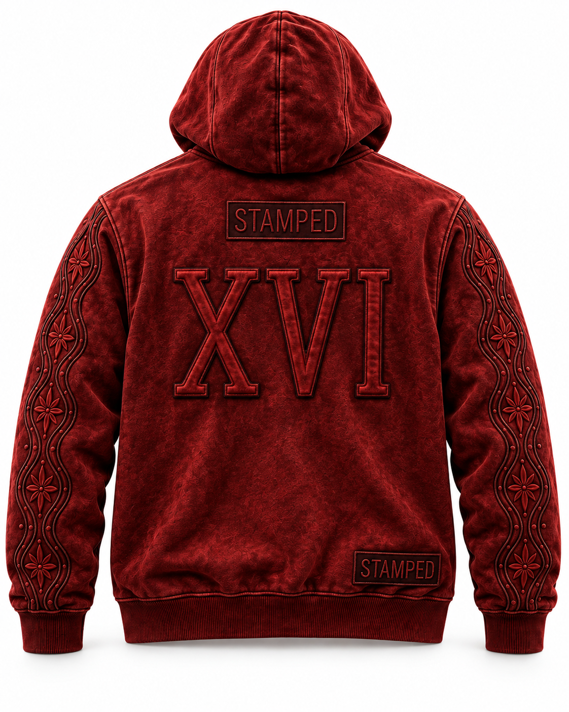 XVI STAMPED Limited Edition Premium French Terry Sweatsuit – Red
