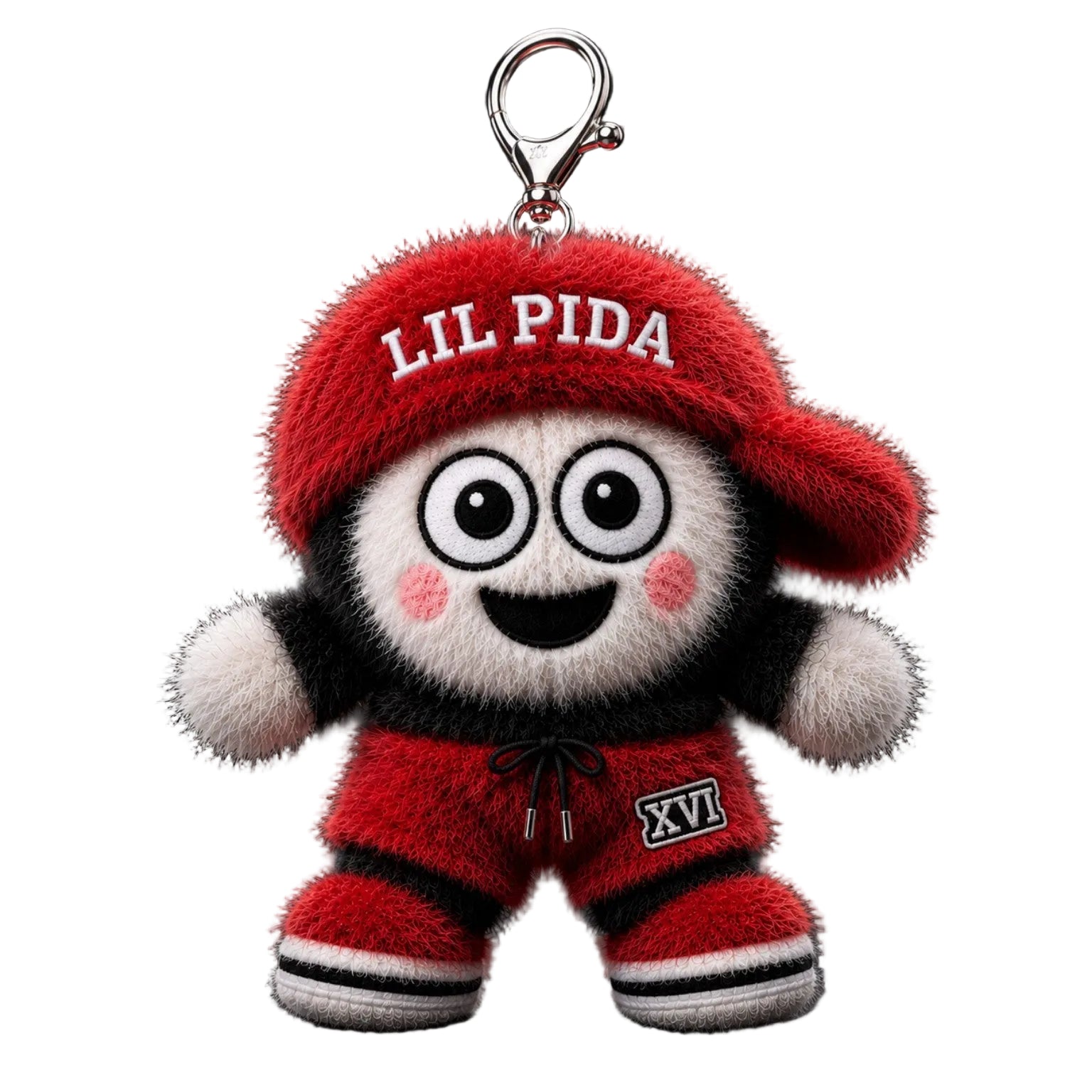 Lil Pida Plush Keychain Collection 🔑✨ | Red, Pink, Baby Blue & Black