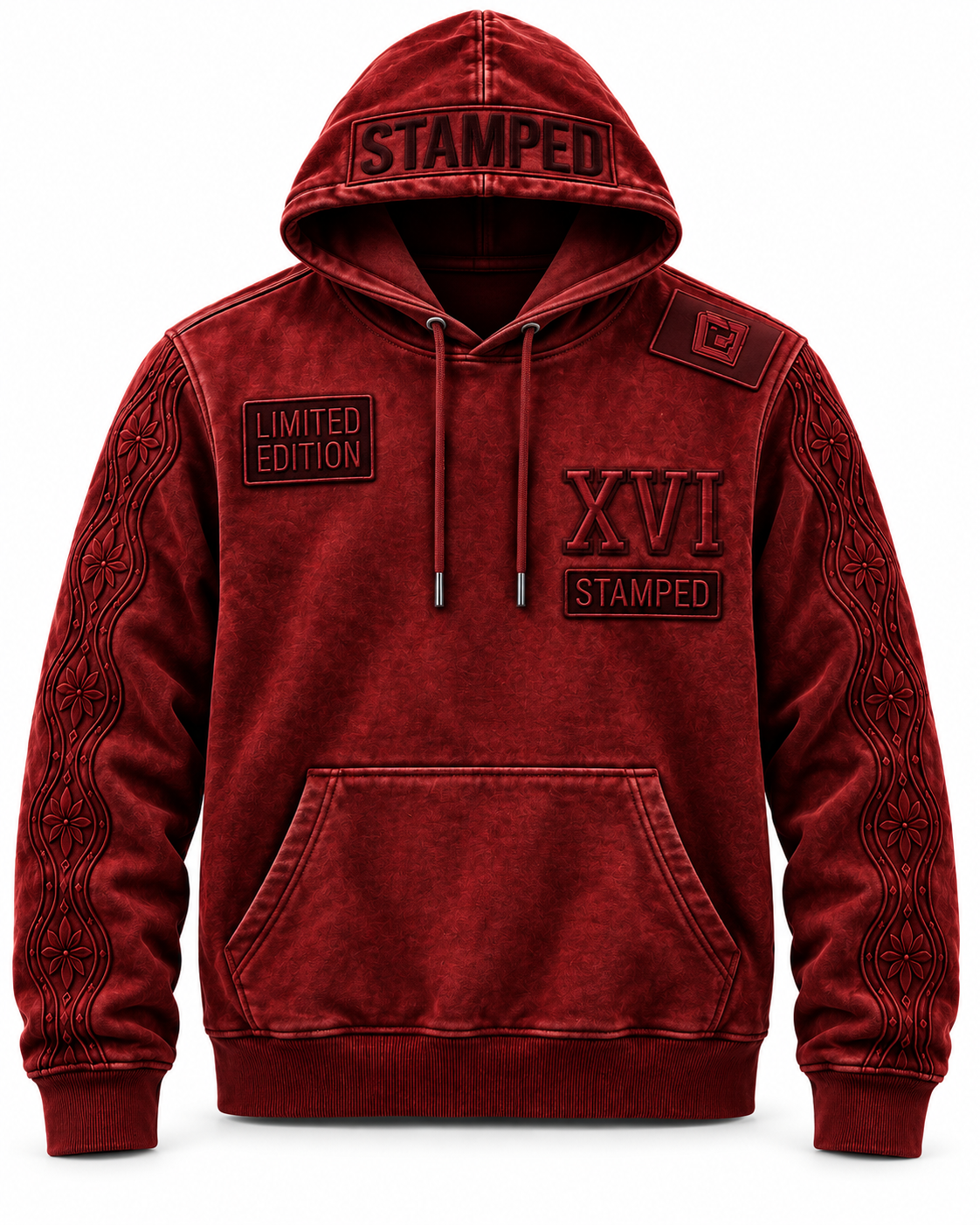 XVI STAMPED Limited Edition Premium French Terry Sweatsuit – Red