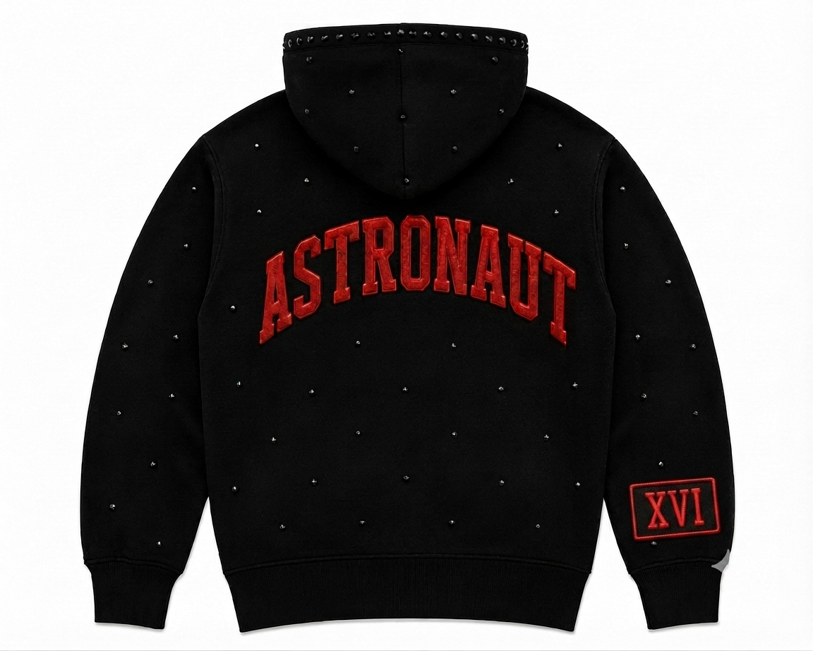 XVI Premium Black Diamond Astronaut Hoodie – Limited Edition